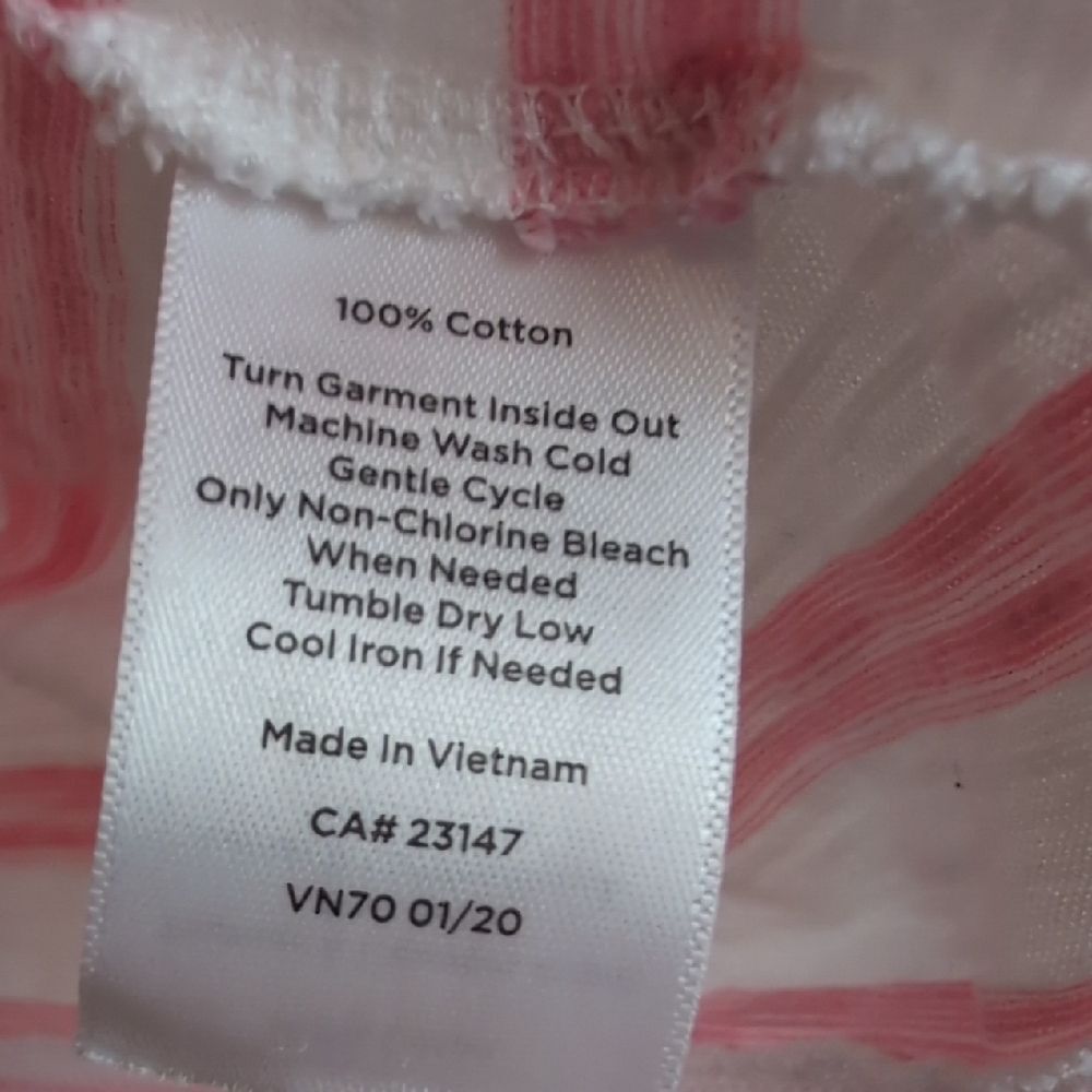 Talbot's T By Talbot's Striped Pink & White Twist Back Women's Top Size XL - Picture 6 of 9